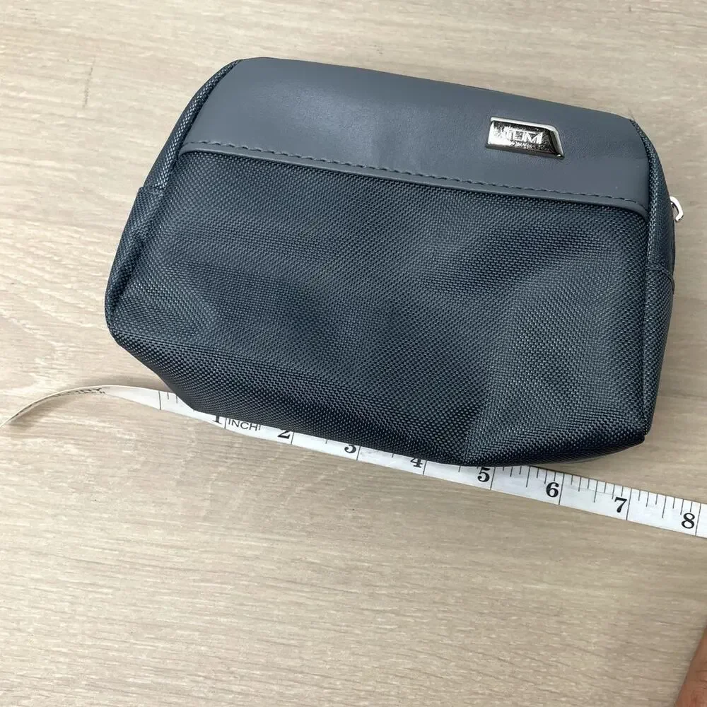 Tumi for Delta Small Zip Pouch Travel Case Cosmetic Bag Toiletry Bag